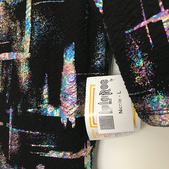L lularoe oil slick Nichole brand new - Picture 3 of 5